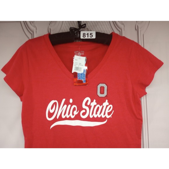NWT Ohio State Women's Size Medium V-Neck Tee Red Collegiate Licensed Product - Picture 6 of 16